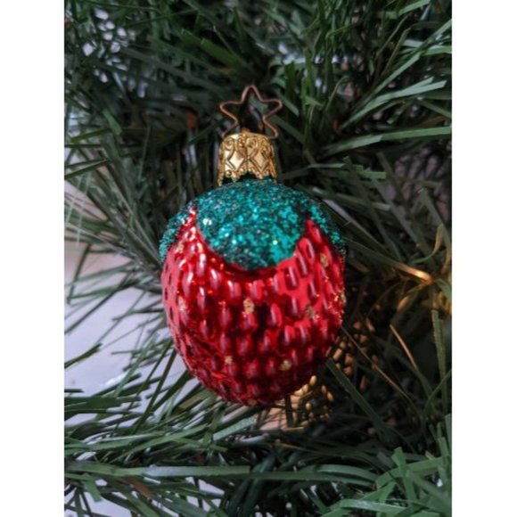 Strawberry Retired Old World Christmas Inge Glas Ornament - Picture 3 of 3